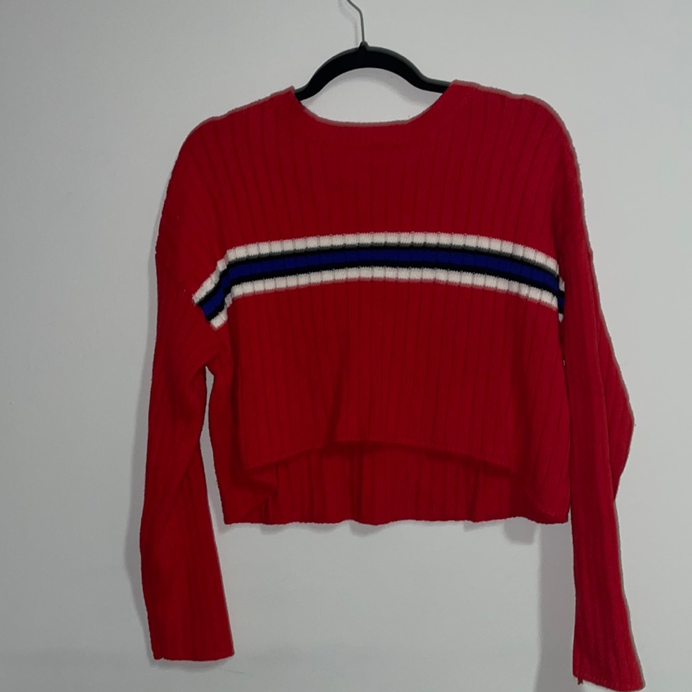 Forever 21 Horizontal Stripe Red Sweater